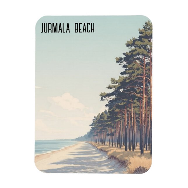 Magnet Flexible Latvia Jūrmala Beach Travel (Vertical)