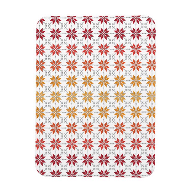 Magnet Flexible Latvian Morning SUN motif géométrique IV (Vertical)