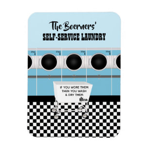 Magnet Flexible Lave-Linge En Libre-Service Rétro Ils Font Le Tra