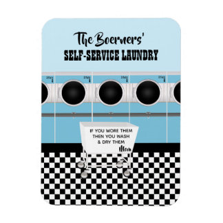 Magnet Flexible Lave-Linge En Libre-Service Rétro Ils Font Le Trav