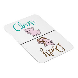 Magnet Flexible Lave-vaisselle adorable Aimant Piggies propres/sal