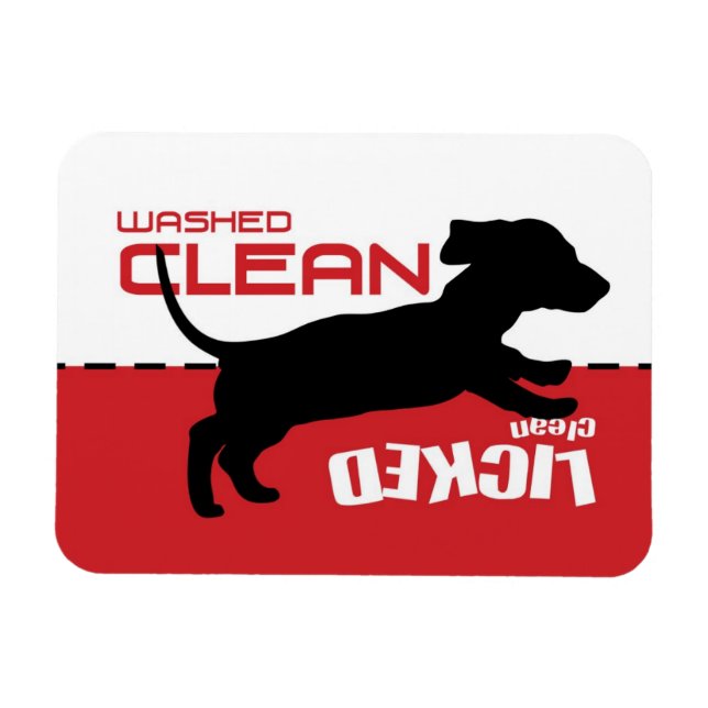 Magnet Flexible Lave-vaisselle pour chien - Laveuse de chien - Lac (Horizontal)