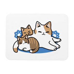 Magnet Flexible Laze Furr Days - Cute Lazy Cats Design