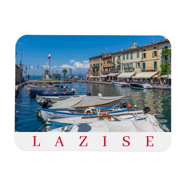 Magnet Flexible Lazise sur l'aimant frigo du lac de Garde (Horizontal)