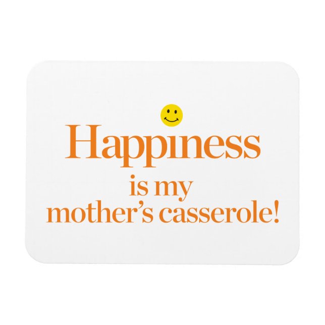 Magnet Flexible Le bonheur est la Casserole de ma mère (Horizontal)