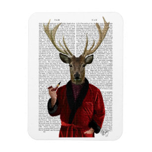 Magnet Flexible Le cerf dans sa veste fumante