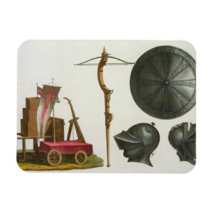 Magnet Flexible Le char milanais, l'arbalète et l'armure, plaquent