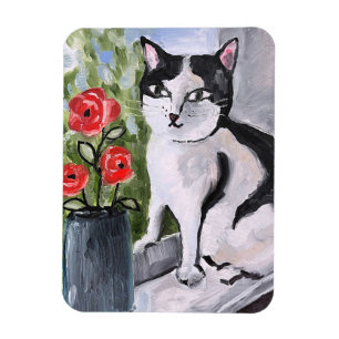 Magnet Flexible Le chat et les coquelicots