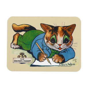 Magnet Flexible Le chat Mascotte de l'écrivain, Louis Wain