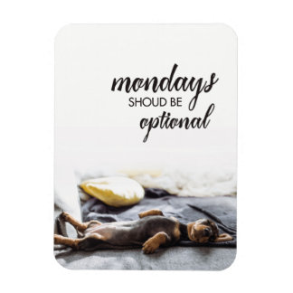 Magnet Flexible Le chiot doxie dormant le lundi devrait être facul