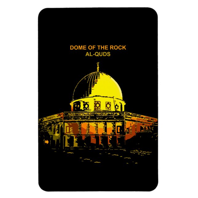 Magnet Flexible Le Dôme du Rocher : Le Heartbeat d'Al-Quds (Vertical)