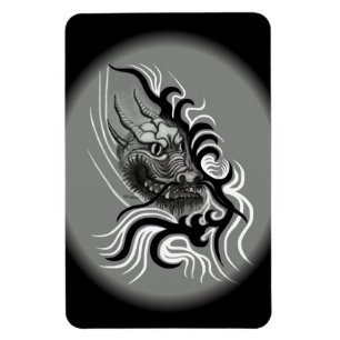 Magnet Flexible Le dragon chinois à la toiture de tatouage