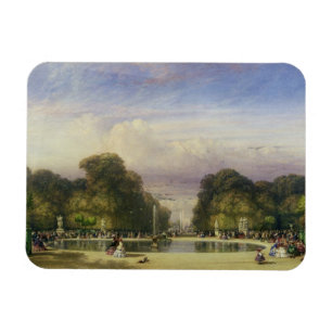 Magnet Flexible Le jardin des Tuileries, avec l'Arc de Triomphe à
