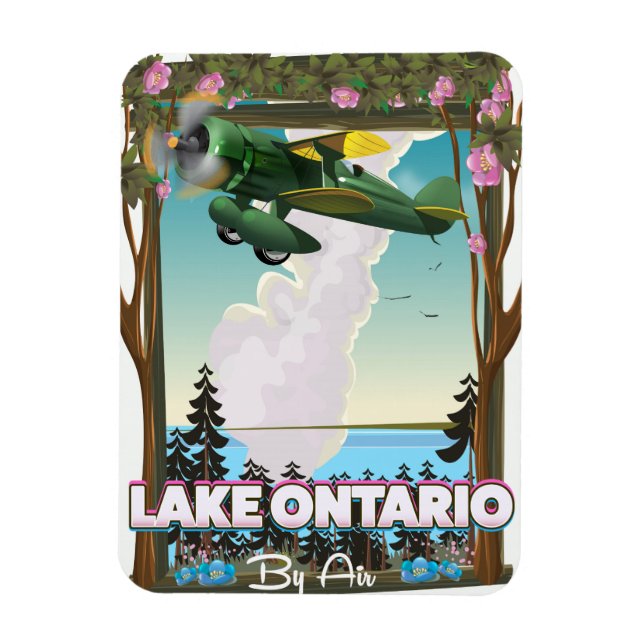 Magnet Flexible Le lac Ontario Affiche de vol nord-américaine (Vertical)