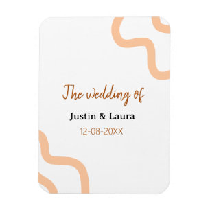 Magnet Flexible Le mariage de nom de la mariée et du marié date pê