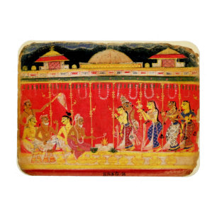 Magnet Flexible Le mariage des parents de Krishna, d'une
