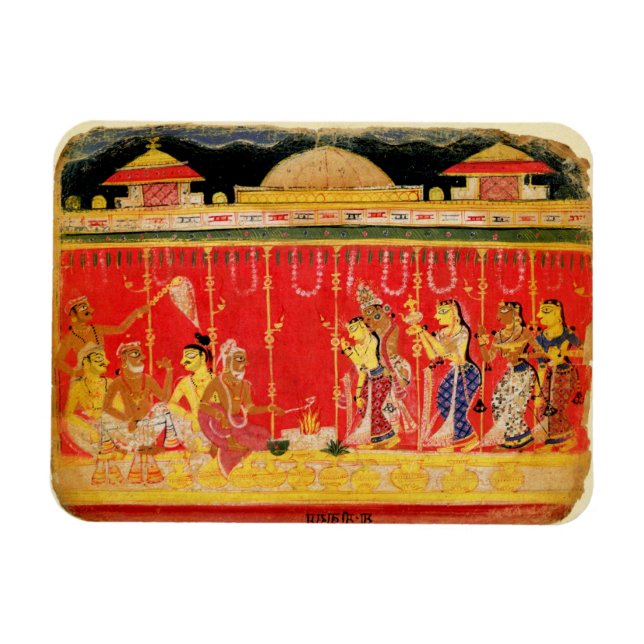 Magnet Flexible Le mariage des parents de Krishna, d'une dispersio (Horizontal)