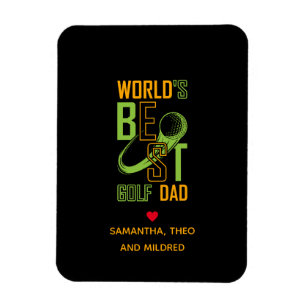 Magnet Flexible Le meilleur papa de golf du monde   Cadeaux papa