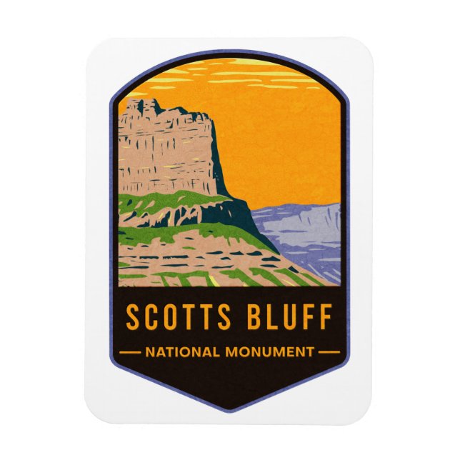 Magnet Flexible Le monument national de Scotts Bluff (Vertical)