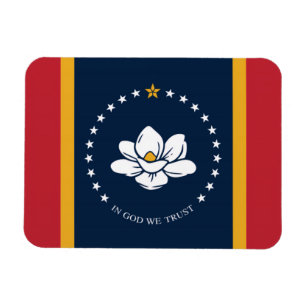 Magnet Flexible le nouveau drapeau du mississippi usa american ame