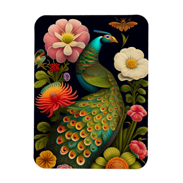 Magnet Flexible Le paon | Moderne Haeckel (Vertical)
