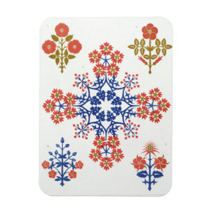 Magnet Flexible Le papier peint de motif de Violiet, d'iris et de