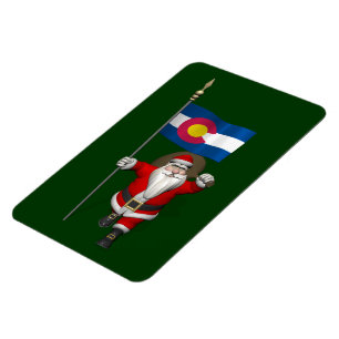 Magnet Flexible Le Père Noël Avec L'Enseigne Du Colorado