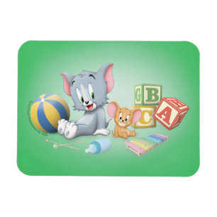 Magnet Flexible Le petit Tom et Jerry jouant avec des jouets