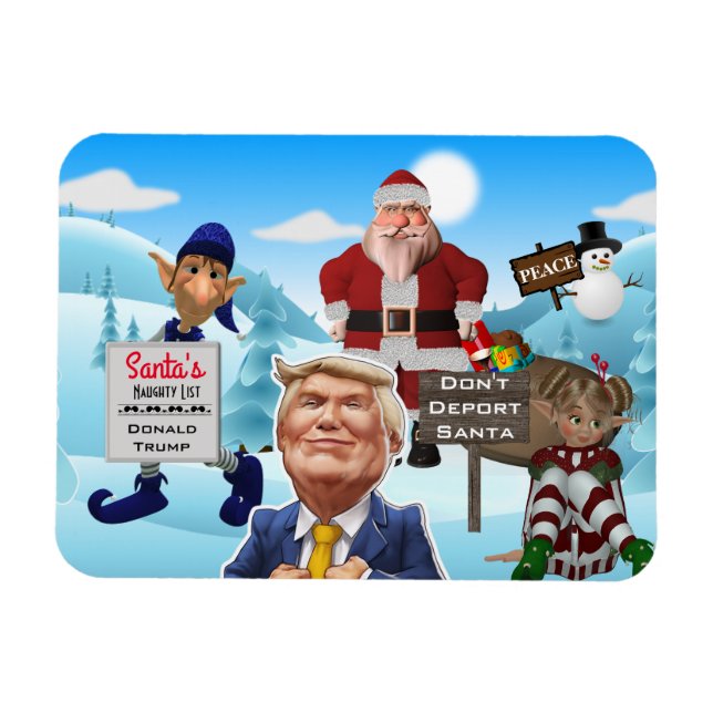 Magnet Flexible Le pôle Nord proteste contre Trump (Horizontal)
