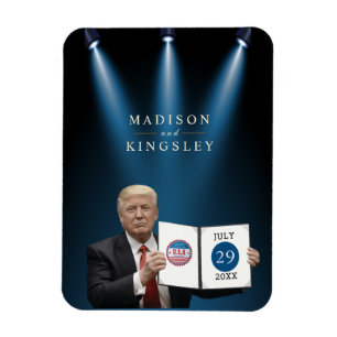 Magnet Flexible Le président Trump 🇺 🇸 ✨ Mariage patriotique