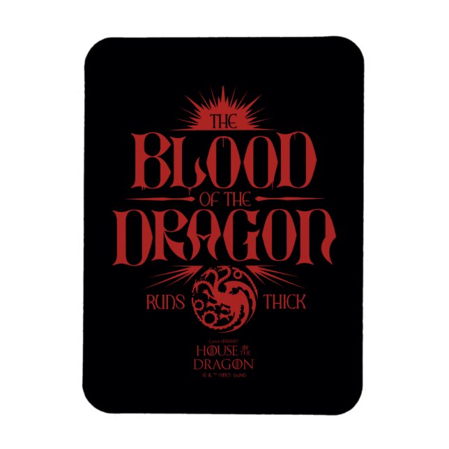 Magnet Flexible Le sang du dragon tourne épais (Vertical)