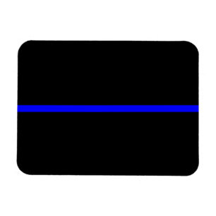 Magnet Flexible Le Symbolique Ligne Bleue Mince Horizontale Noir