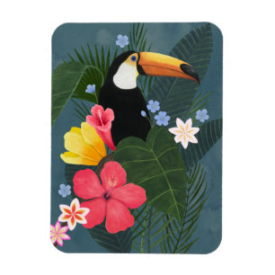Magnet Flexible Le Toucan tropical dans le désert