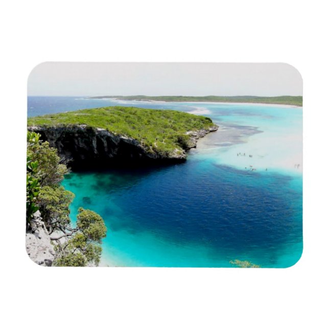 Magnet Flexible Le trou bleu du Dean des Bahamas (Horizontal)