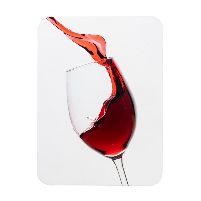 Magnet Flexible Le vin rouge coule dans le verre (Vertical)