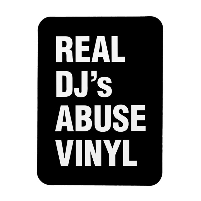 MAGNET FLEXIBLE LE VINYLE DE LA VIOLENCE DE VÉRITABLE DJ (Vertical)