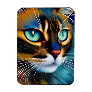 Magnet Flexible Le visage d'un mignon Lynx pointe Siamese