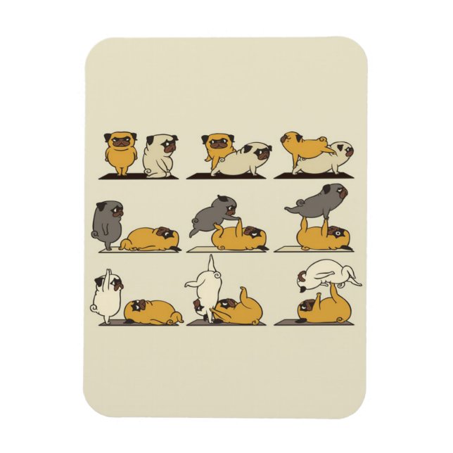 Magnet Flexible Le Yoga de Chien-Chien-Chien-Chien Français| Amate (Vertical)