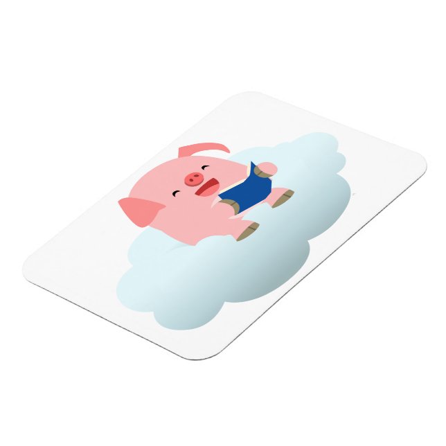 Magnet Flexible Lecteur de cochon de dessin mignon sur aimant flex (Côté Gauche)
