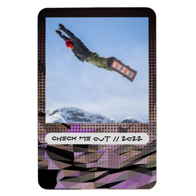 Magnet Flexible Légende personnalisée moderne Aimant photo flexibl (Vertical)