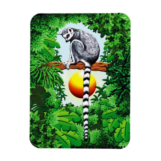Magnet Flexible Lémur de Madagascar (Vertical)