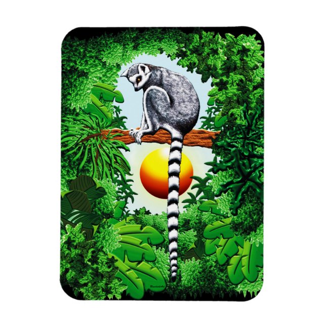 Magnet Flexible Lémur de Madagascar (Vertical)