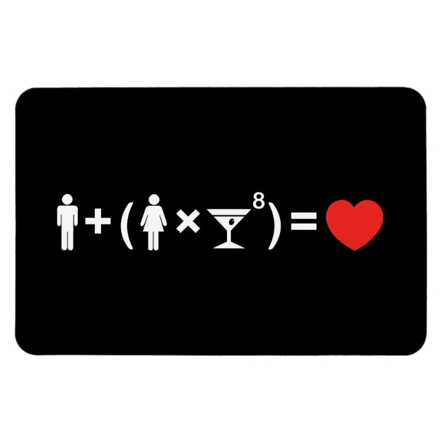 Magnet Flexible L'équation d'amour pour les femmes (Horizontal)