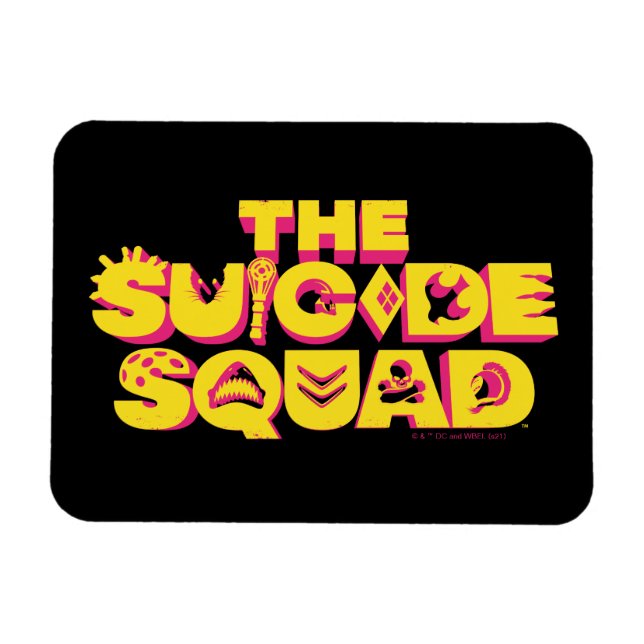 Magnet Flexible L'équipe du suicide | Logo d'icône de caractère (Horizontal)