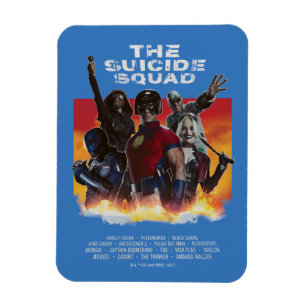 Magnet Flexible L'équipe du suicide   Poster de cinéma de style 