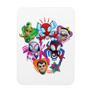 Magnet Flexible L'équipe Spidey contre Electro, Sandman et Black C
