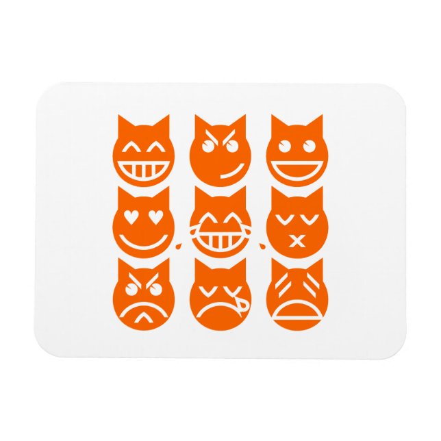 Magnet Flexible Les 9 vies du chat Emoji (Horizontal)