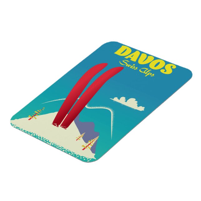 Magnet Flexible Les Alpes suisses de Davos (Côté Gauche)