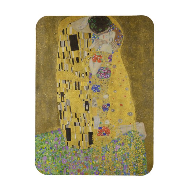 Magnet Flexible Les amoureux embrasser Embrace par Gustav Klimt (Vertical)