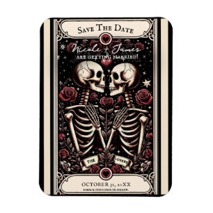 Magnet Flexible LES AMOUREUX Tarot Squelette Amour Date de Sauvega